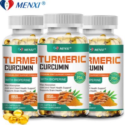 Turmeric Curcumin with BioPerine 1950mg with Ginger & Black Pepper Capsules