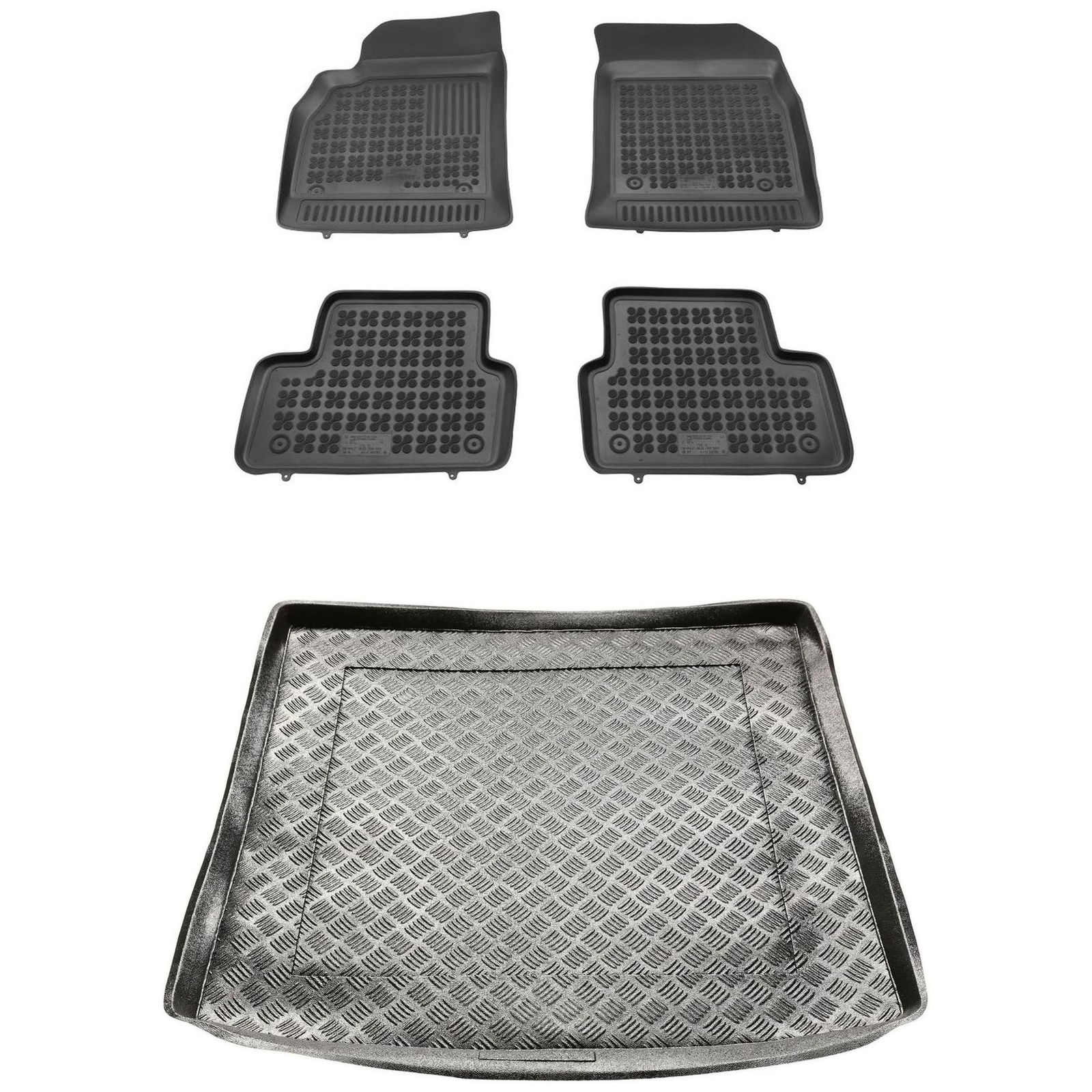 Tapis de coffre et tapis de sol PE noir pour Chevrolet Cruze
