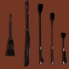 BDSM Riding Crop Horse Whip Flogger Spanking Ass PU Leather Paddle Roleplay Toys
