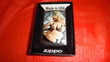 Vintage 2013=200=Blonde in Bikini=ZIPPO Fuel Lighter Brushed Chrome=NIB=USA=