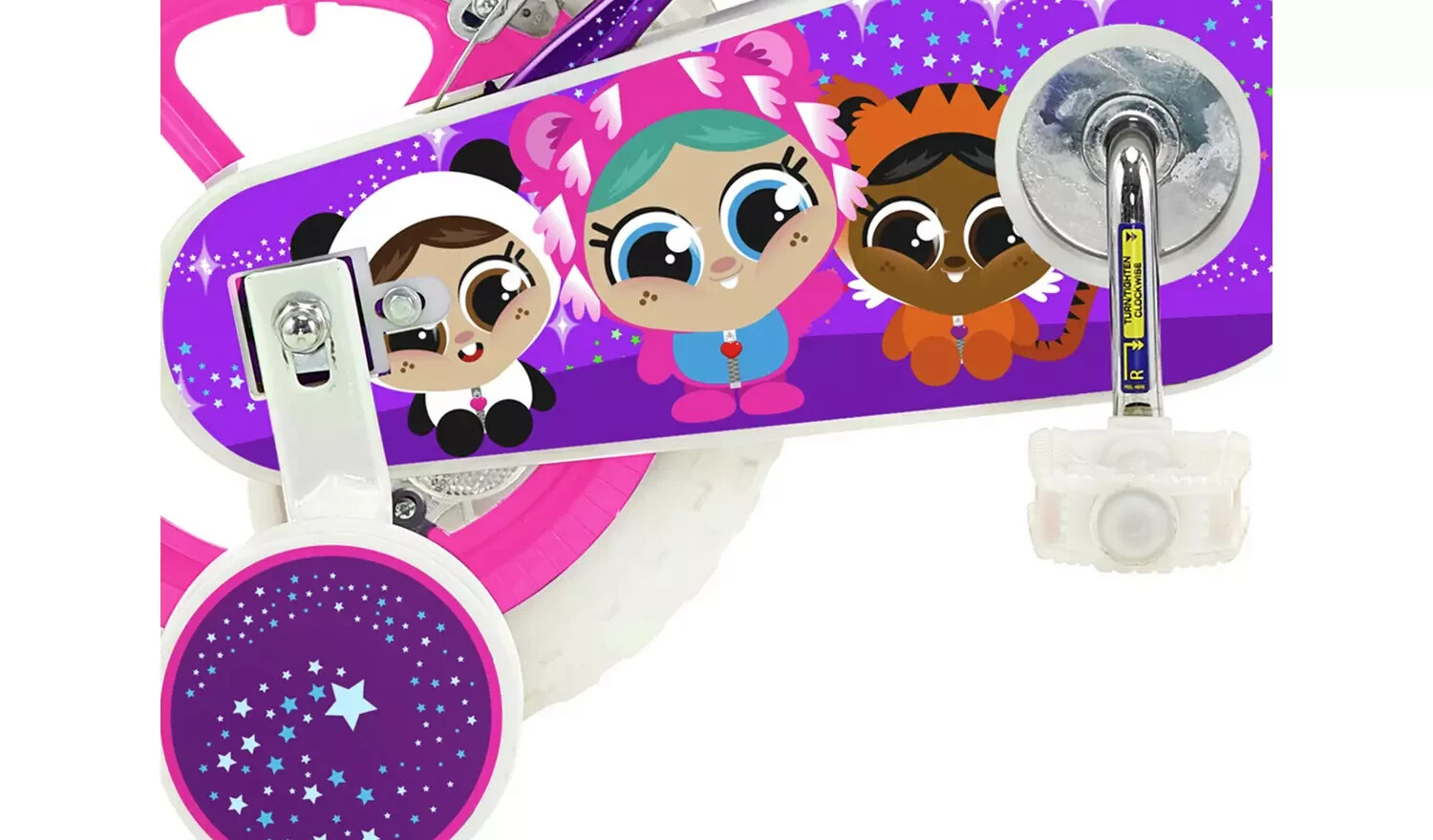 New Pedal Pals Stardust Purple Pink Kids 12 Inch Wheel Bike Bicycle