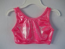 CHILD/TODDLER TANK CROP TOP, HOLOGRAM MINI DOT 17 COLORS GYM DANCE COSTUME KIDS