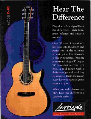 POT5 BILD/WERBUNG 11X8 LARRIVEE GITARREN: MODELL C-10