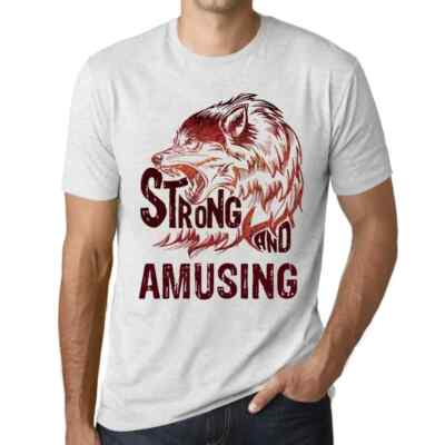 ULTRABASIC Herren T-Shirt Starker Und Lustiger Wolf Strong Wolf And Amusing T-Shirt