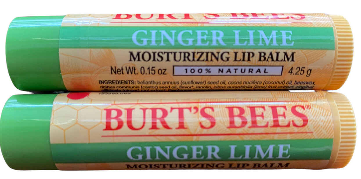Burt's Bees Ginger Lime Moisturizing Lip Balm 0.15oz for sale online