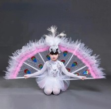 Children Costume Female Ethnic Dance Dai Peacock Dancing Dress Performance Wear