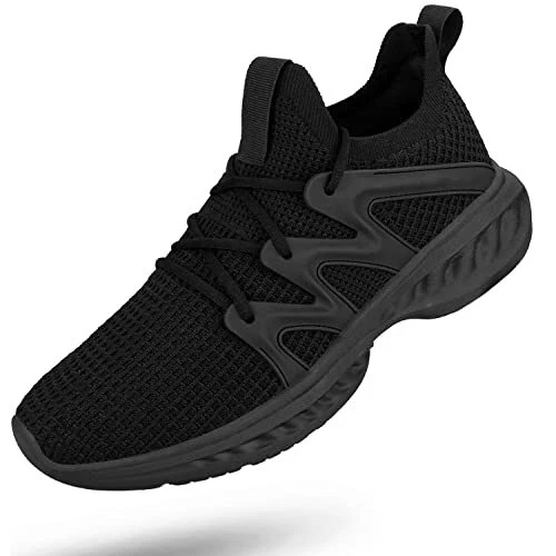 Pujcs Men's Slip on Walking Shoes Lightweight Breathable Non Slip Running Shoes