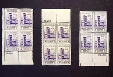 1939 Choice of Plate Blocks 857! Mint US Stamps! Printing Press in America!