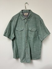 Woolrich 100 Cotton Green Mens Button Up XL Shirt