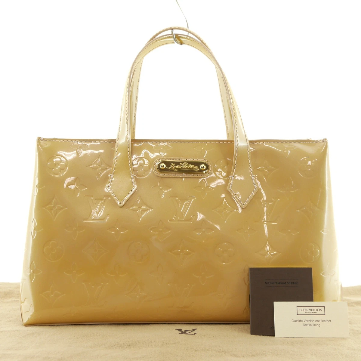 Used in Japan Bag] Louis Vuitton Vernis Wilshire Pm Beige