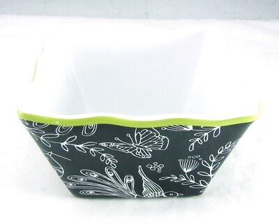 Cynthia Rowley New York Vogel Käfig Viereck Vorspeise Schale Schwarz Excellent
