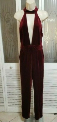 Do+Be ''NEW'' Sexy Choker Jumpsuit With Plunging Neckline - Size M