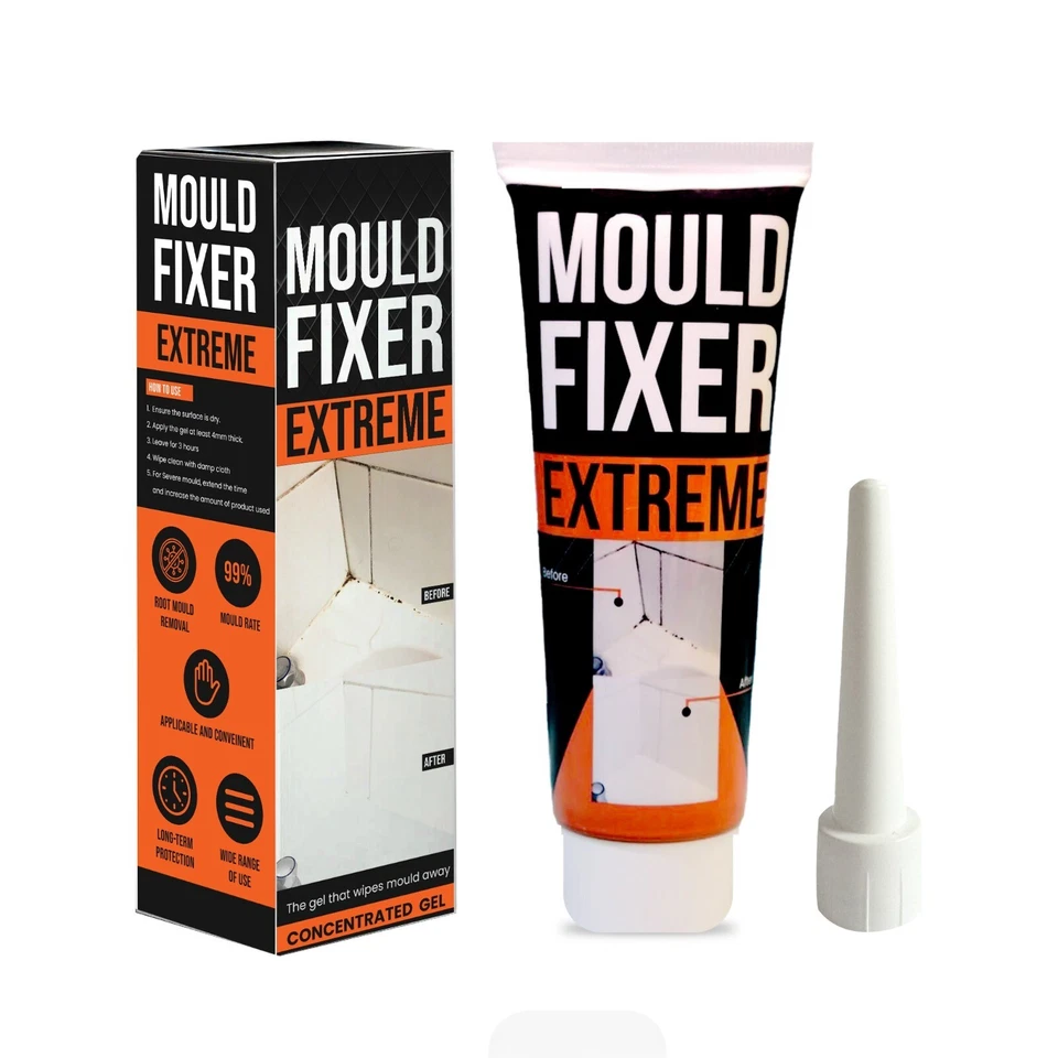 MOULD FIXER MOULD REMOVER GEL EXTREME MAGIC FORMULA 120G TUBE TAPS SINK TILE GROUT WINDOWS