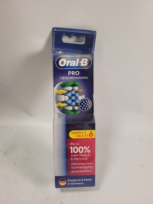 Oral-B Pro Deep Cleaning Action Replacement Toothbrush Heads 6 Pack