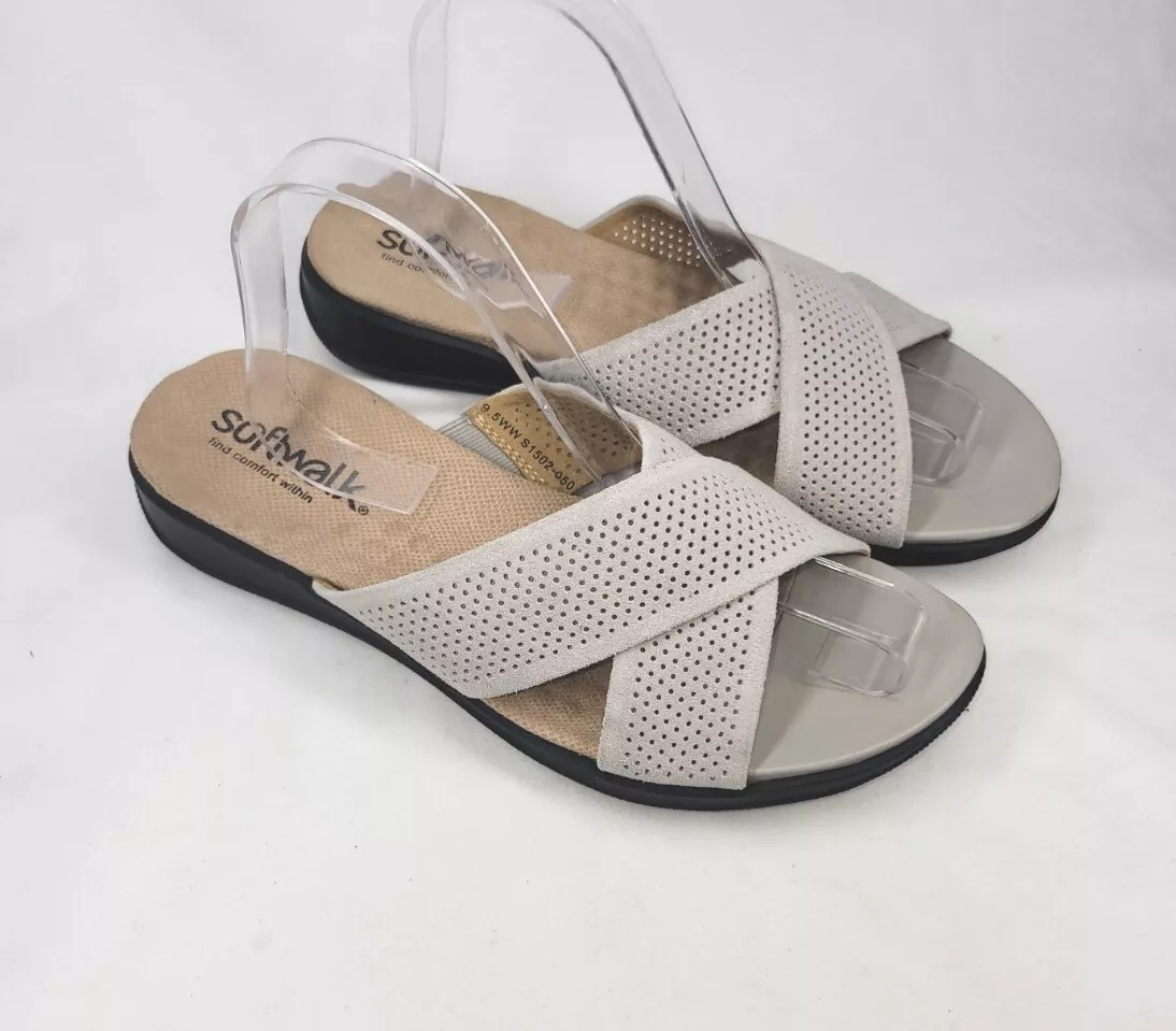 Softwalk Women s Tillman Orthotic Sandals US Size 9.5 Wide S1502