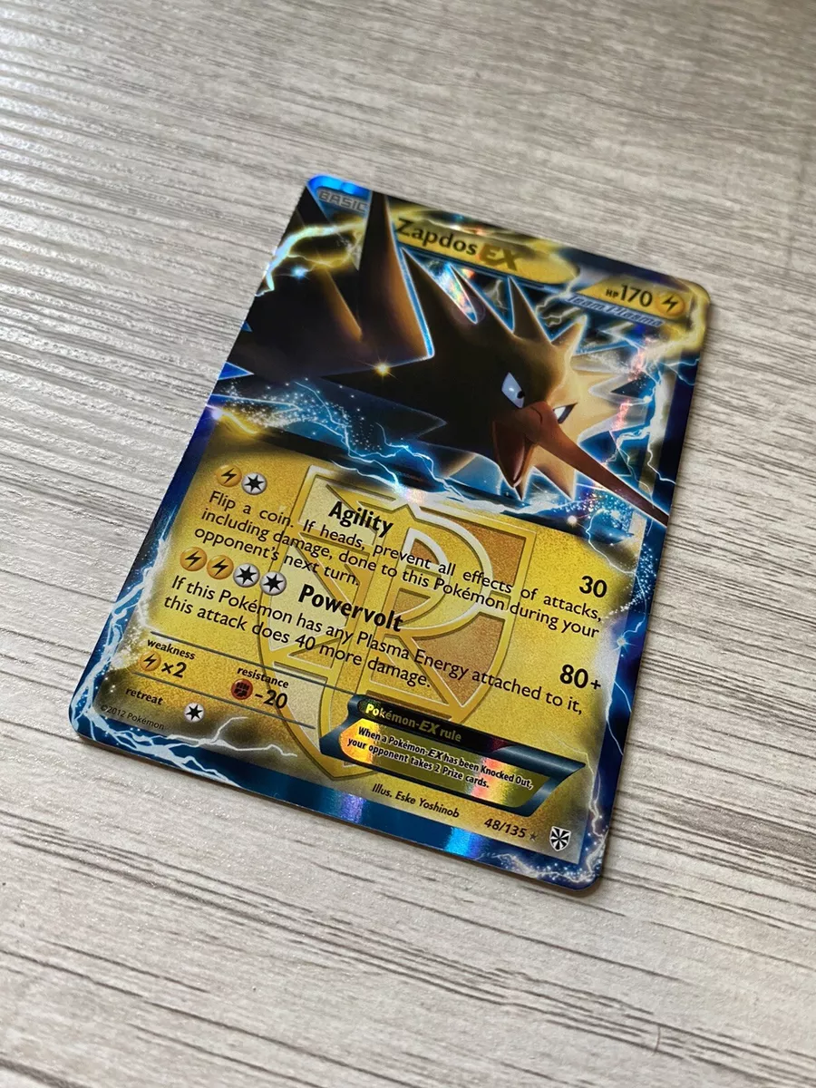 Card Zapdos-EX 48/135 da coleção Plasma Storm