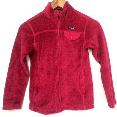 PATAGONIA Girls Pink Full Zip Fleece Jacket Size Medium 10 | eBay