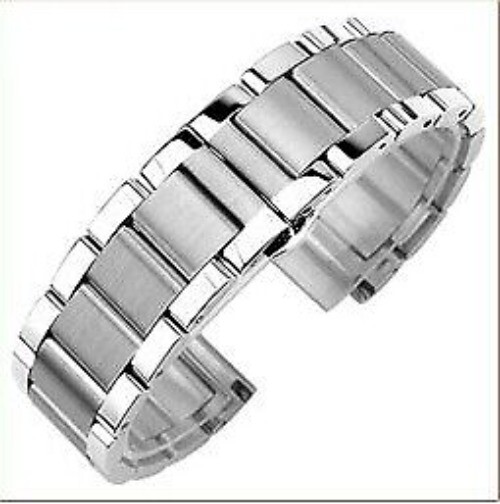 Thicked stainless steel watch strap mens solid metal band 18 20 21 22 23 24 26mm