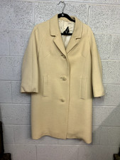 Vintage Harrods Original Brando Cream Overcoat Womens (l)