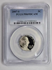 2007-S Proof Jefferson Nickel PCGS PR-69 DCAM