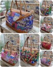 Bolsa de Lona Bolsa de Equipaje Bolsa de Viaje Hecha a Mano Banjara Venta al por mayor Lote de 10 Piezas