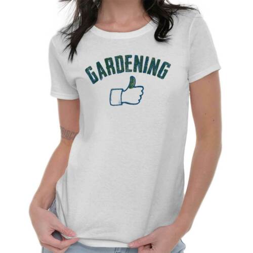 Miłość ogrodnictwo ogrodnicy śmieszne prezenty rośliny graficzne koszulki damskie koszulki - Zdjęcie 1 z 9