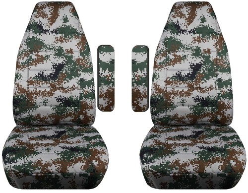 1 juego de fundas de asiento delanteras camuflaje furgoneta para Chevy Express/GMC Savana 2000-2014 - Imagen 8 de 11