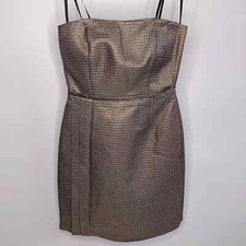 Max & Cleo Strapless Gold Night Out Special Occasion Prom Dress Size 2