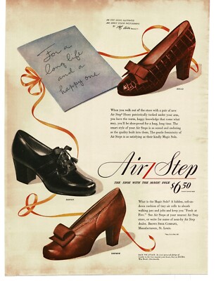 1943 Air Step Shoes For Women Dello Darwin Sentry Vintage Print Ad