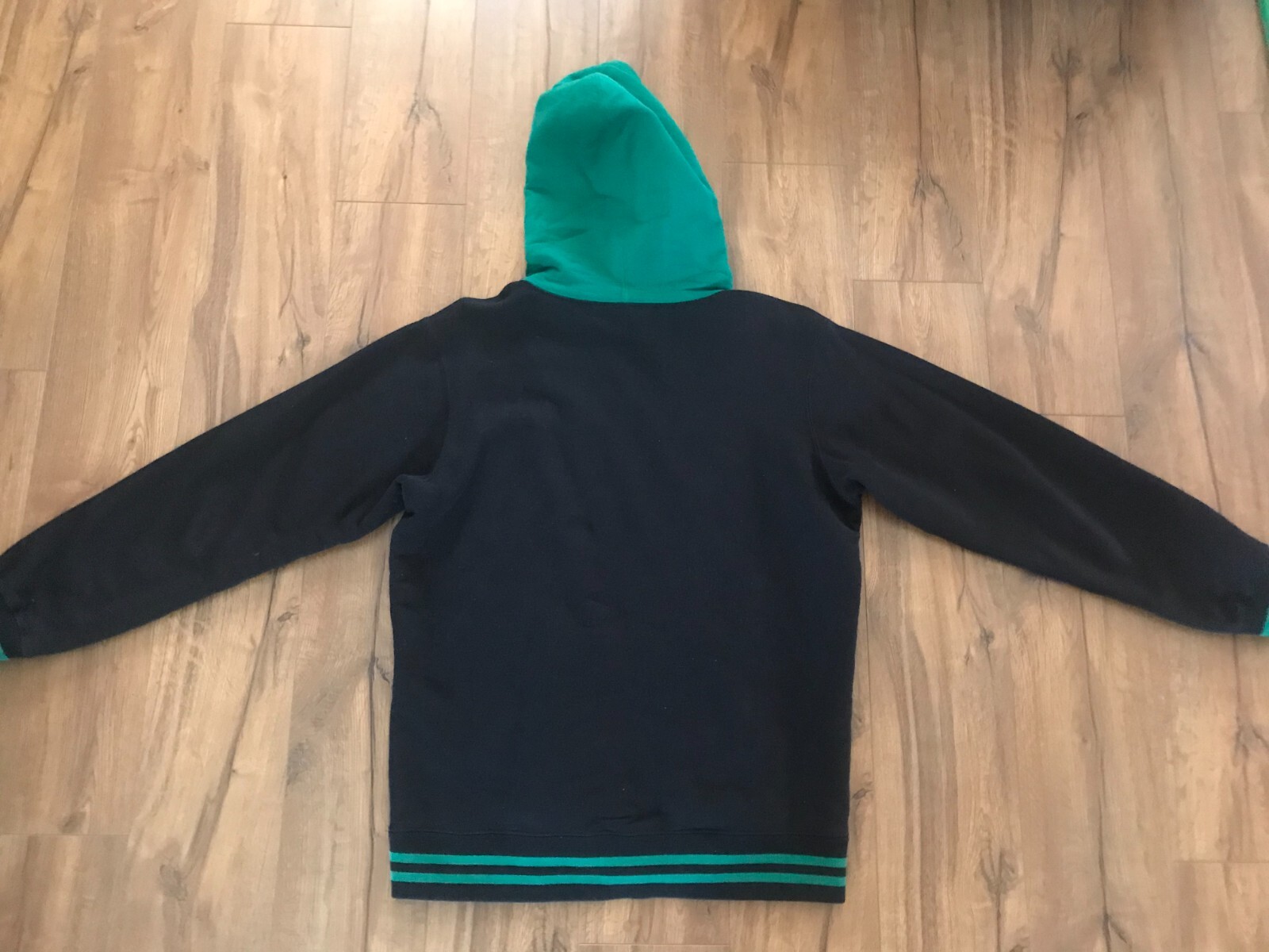 Supreme Classic Logo Two Tone Hoodie Black/Green Large image 8