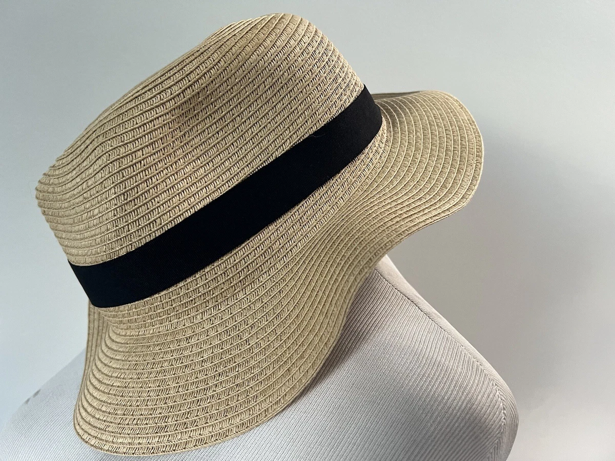 Neuf avec tiquettes chapeau femme Madewell paille emballable Fedora plage voyag