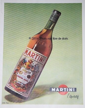 MARTINI  & ROSSI APERITIF ST OUEN  publicité authentique de 1955 ad pub - Afbeelding 1 van 1