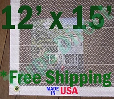 12' x 15' Clear Poly Tarp Room Divider Patio Porch Enclosure Fumigation Curtain