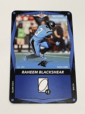 2025 UNO Elite Football Blue #020 - Raheem Blackshear - Carolina Panthers