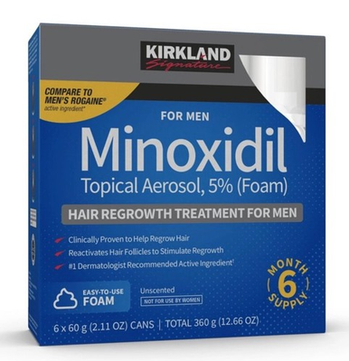 #ad Kirkland Hair Regrowth Treatment 5% Minoxidil Foam for Men 6 Months Supply $55.95
