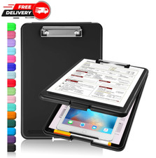 Plastic Storage Clipboard Case Foldable Low Profile Clip for School Office Work