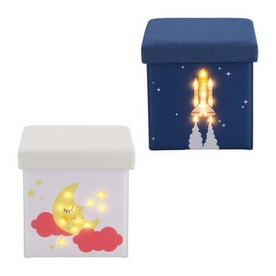 Home Creation LED Sitzhocker Aufbewahrungshocker 30x30x30cm Box Kinderzimmer