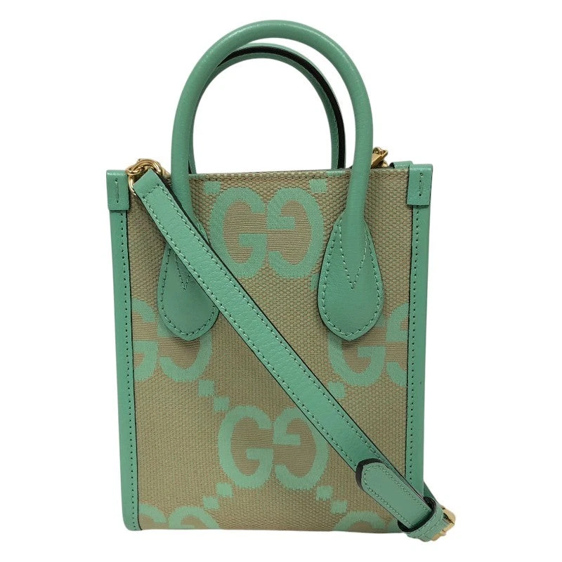 Mini fourre tout GUCCI Jumbo GG 671623 toile verte Jumbo GG #2078