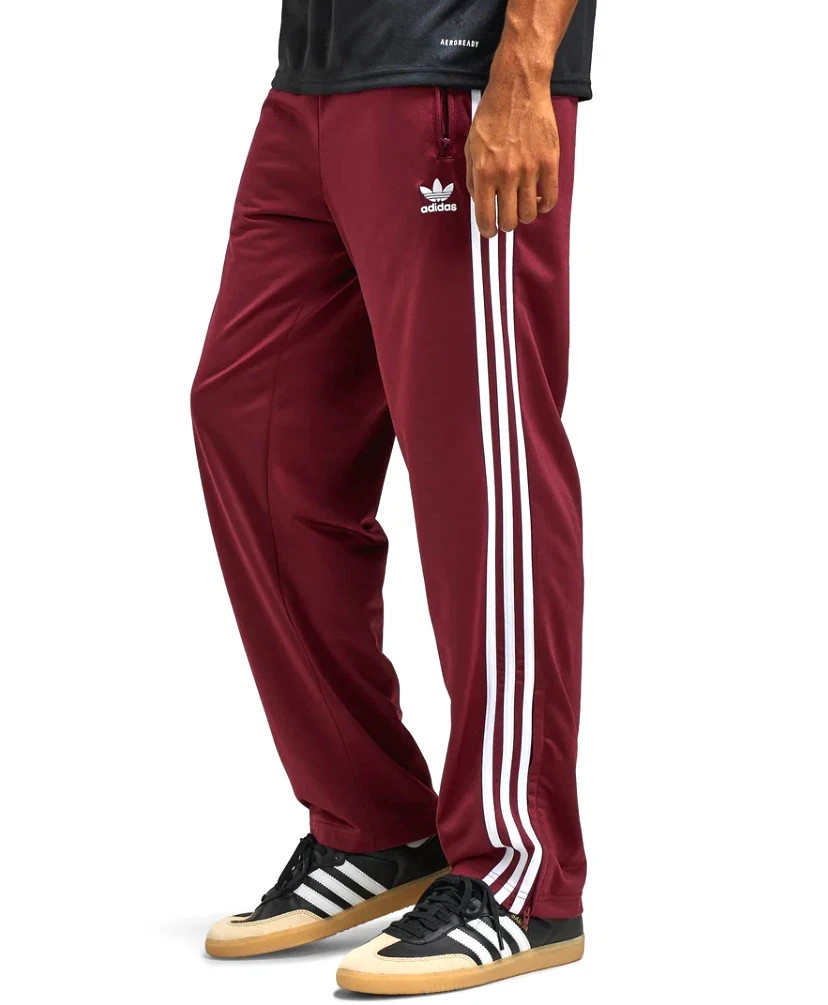 NEW MEN'S ADIDAS ORIGINALS FIREBIRD TRACK PANTS IN4678 MAROON Sz S