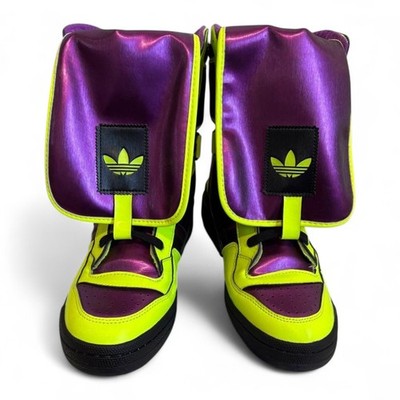 Adidas Jeremy Scott JS Tall Boy Sum Sneakers US9 UK8.5 Purple Neon