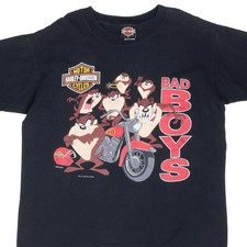 VINTAGE HARLEY DAVIDSON LOONEY TUNES TAZ BIKER TEE SHIRT 1993 LARGE MADE IN USA