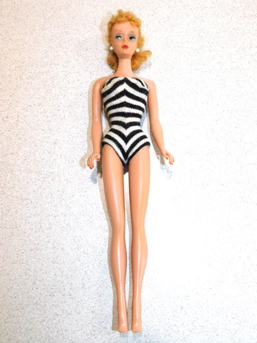 Barbie:  VINTAGE Blonde #4 PONYTAIL BARBIE Doll No Box!