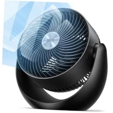  Fan for Bedroom, Table Air Circulator for Whole Room, 11 Inch, 40ft Black