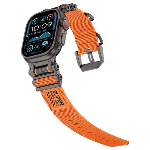 Nylon+Metal Band Strap for Apple Watch Series 10 9 8 7 6 5 SE 45/46/49mm Ultra 2 - Picture 12 of 80