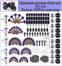 236PCS Purp-Blue Irid. Complete Fairing Bolt Screws for Yamaha YZFR1 2002-2003
