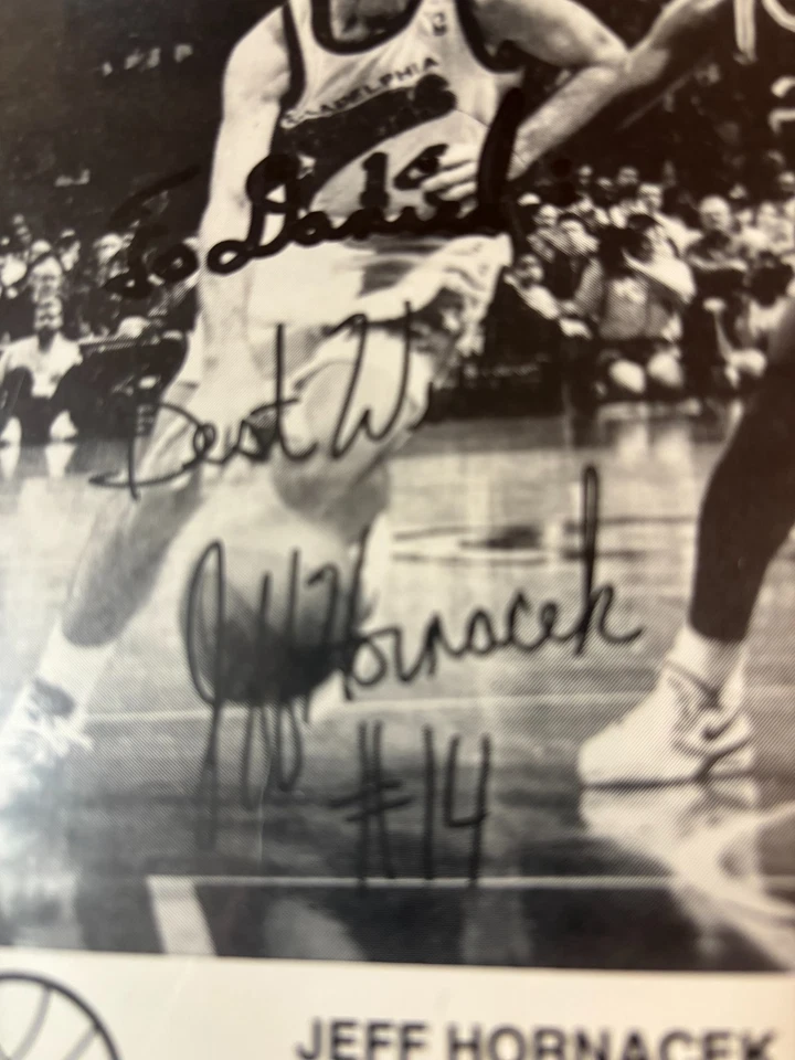 Jeff Hornacek 1993 autographed 5 1/2 x 8 1/2 photo- NBA Philadelphia 76ers! - Image 3 of 4