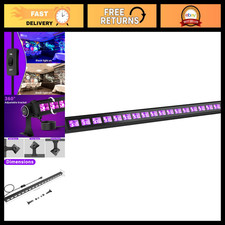 54W UV Blacklight Bar, 18 LEDs, Aluminum Housing - Perfect for Glow Parties