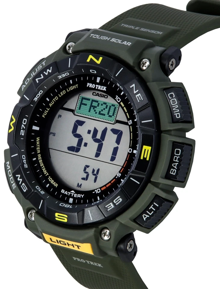 Casio Pro Trek Digital Sports Tough Solar 100M Men's Watch PRG-340-3 - image 3 of 4