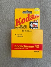 Sealed Kodachrome 40 Color Movie Film Type A 50 ft Super 8 Cartridge EXP 1988