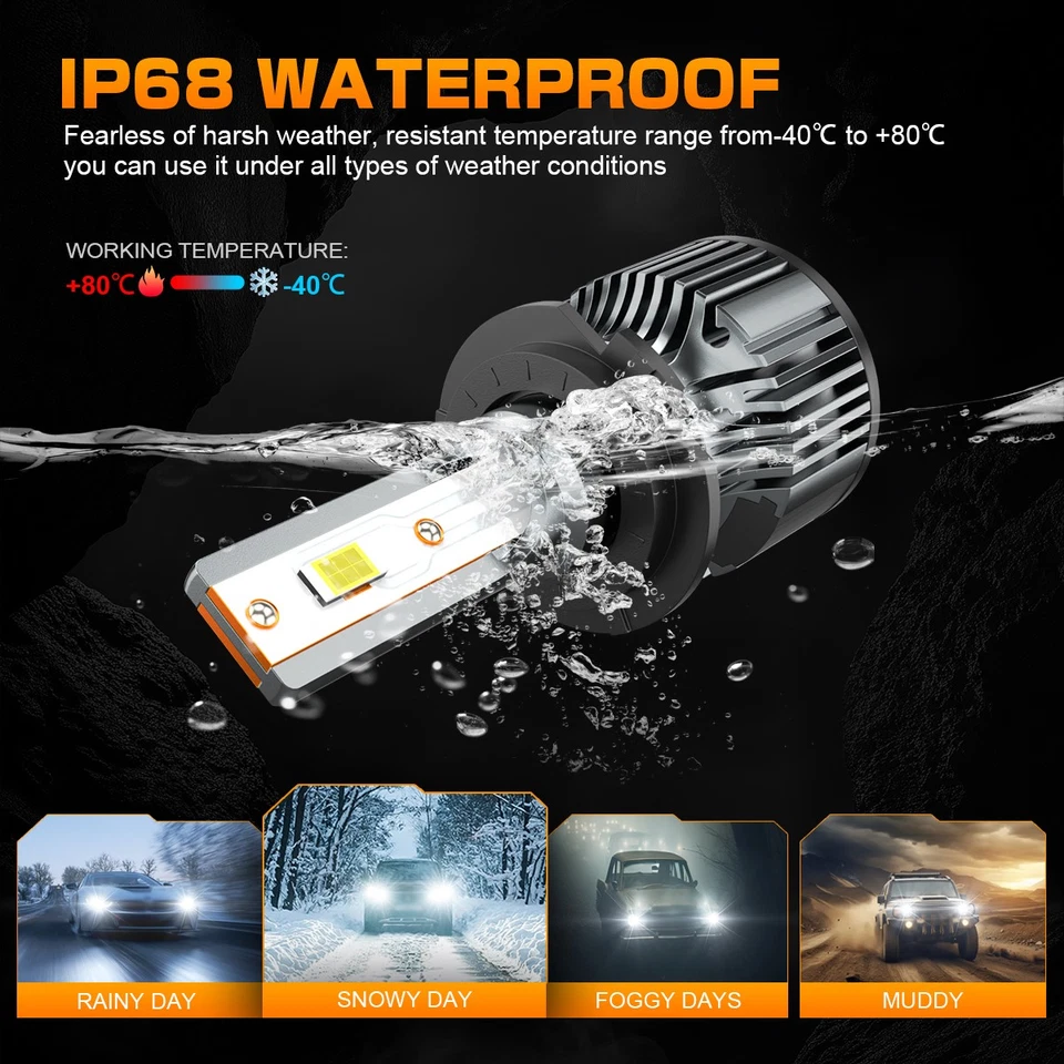 Faros LED bombillas de haz alto/bajo para Hyundai Tucson 2019-2021 4x 9005+H7 6000K Foto 4 de 4